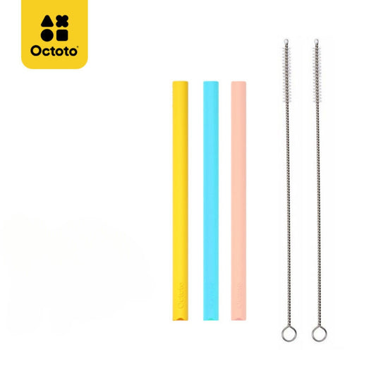 Octoto - Kids Silicone Straw Combo Set