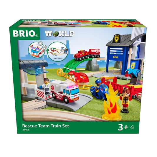 BRIO - 救援小组火车套装 44件