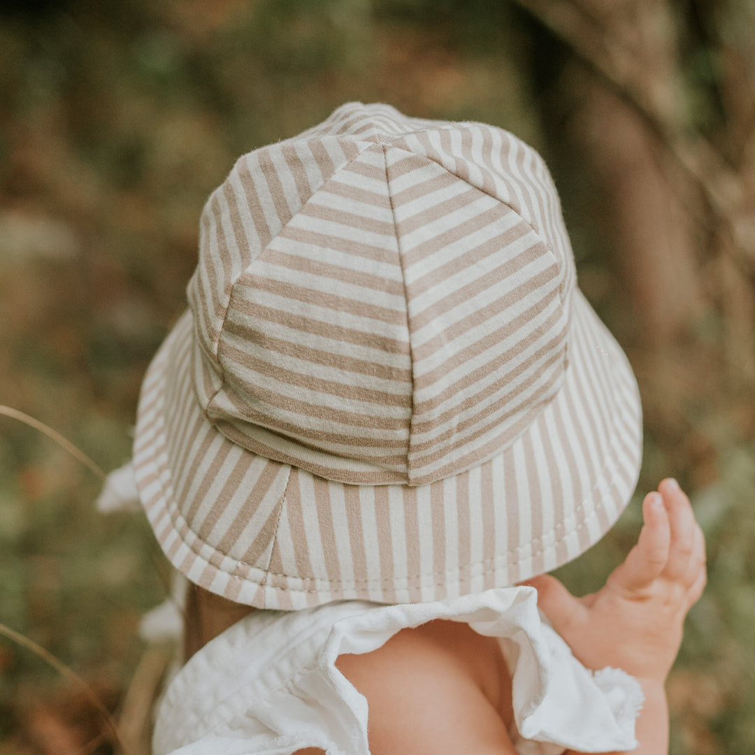Bedhead Hats - （只有L码）儿童渔夫帽 - Natural Stripe （52cm|2-3years|L）
