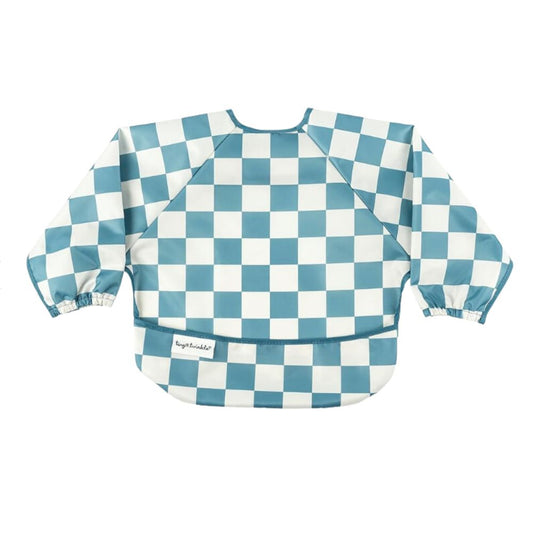 Tiny Twinkle - 防水长袖罩衣 - Blue Checker