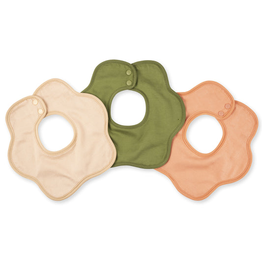 Tiny Twinkle - Kaffle™ 花瓣形防水围嘴口水巾 3 Pack - Light Netural Set
