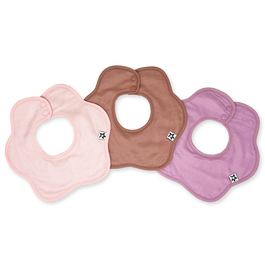 Tiny Twinkle - Kaffle™ 花瓣形防水围嘴口水巾 3 Pack - Pink Set