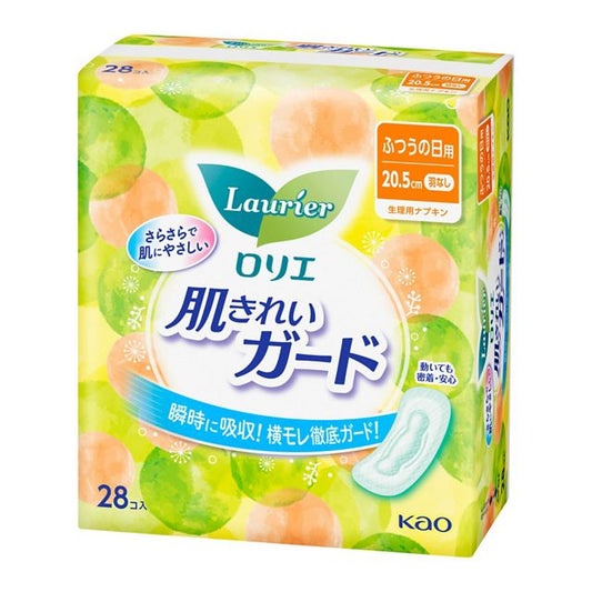 花王乐而雅 - Skin Clean Guard 卫生巾 日用无护翼 - 20.5cm 28片装