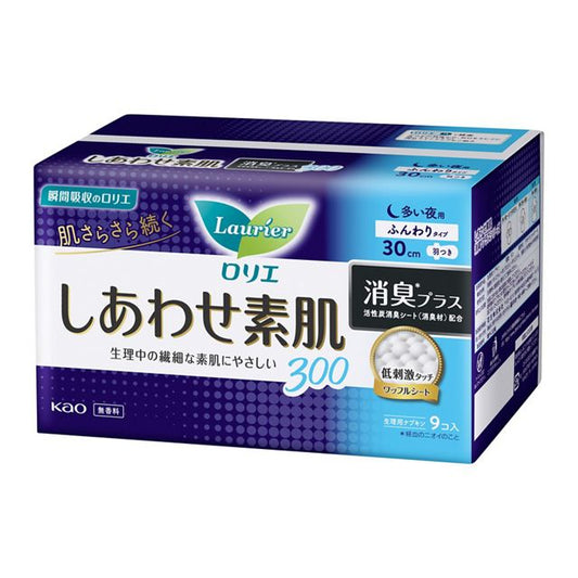 花王乐而雅 - Happy Skin 除臭加夜间强效使用 30cm 9片装