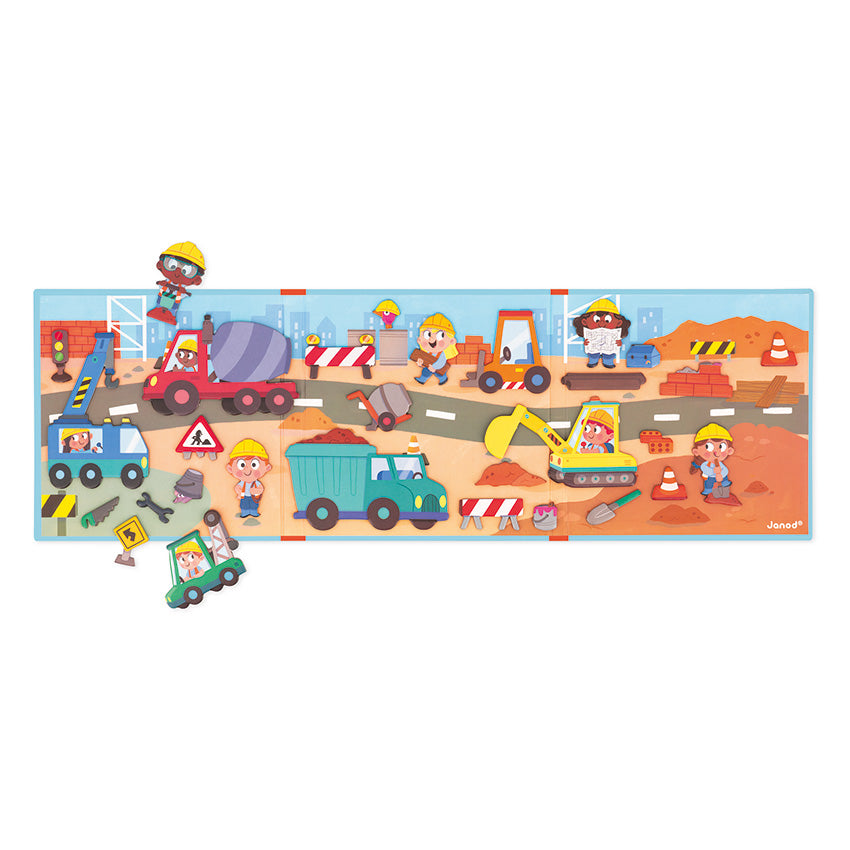 Janod -  建筑工地磁性故事书