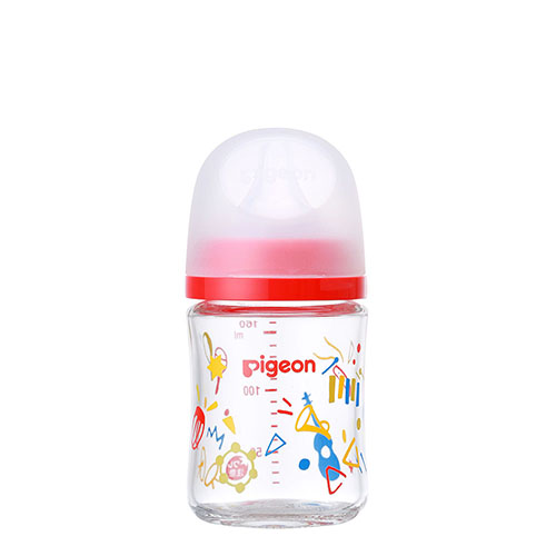 贝亲 - 母乳实感耐热玻璃奶瓶  - Music - 160ml