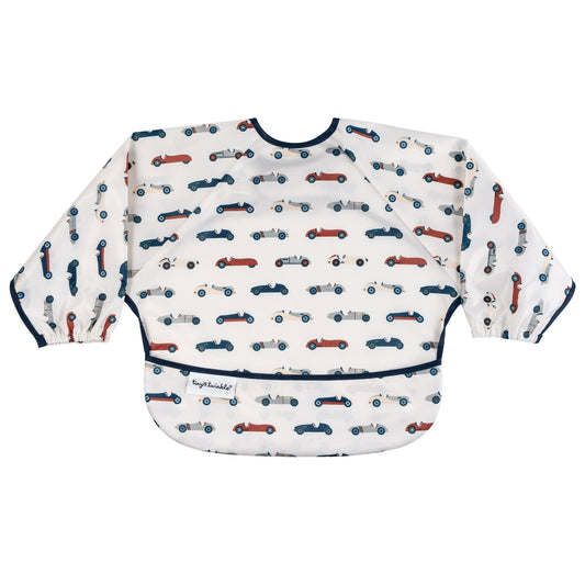 Tiny Twinkle - Full Sleeve Bib - Vintage Cars - Small for 6-24 Months
