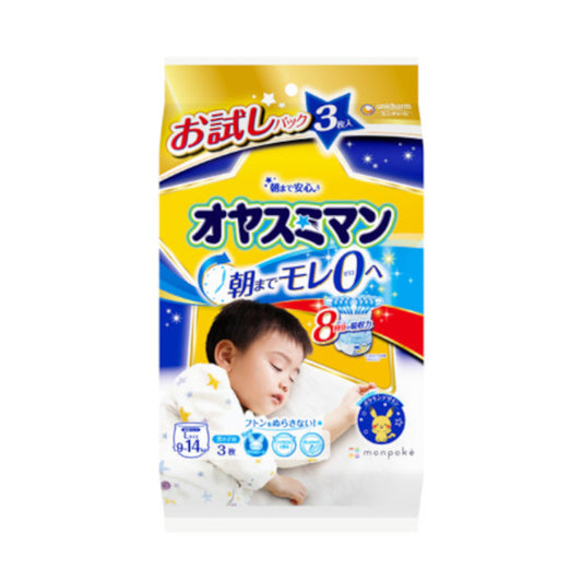 尤妮佳夜用 男款L码 安睡夜用拉拉裤 试用装 3片/包