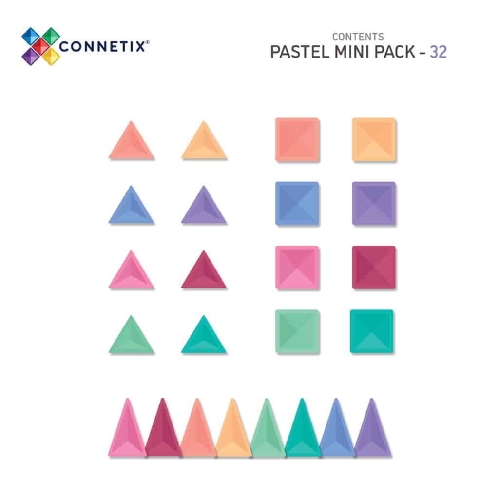 Connetix Tiles - 粉彩迷你套装 32片