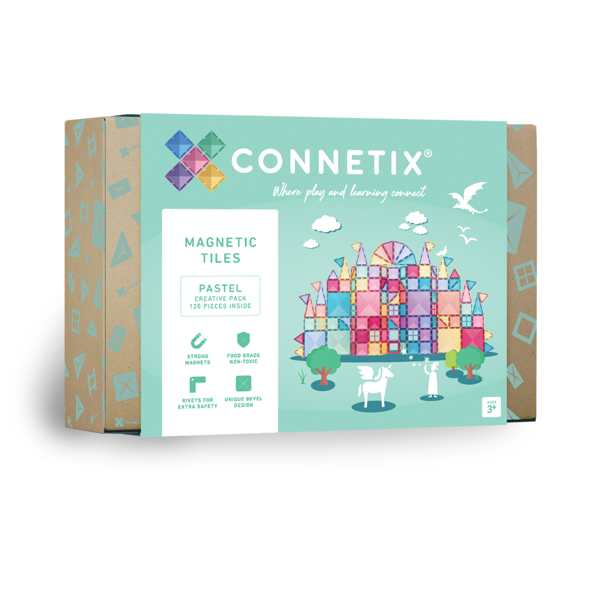 Connetix Tiles - Pastel Creative pack 120片