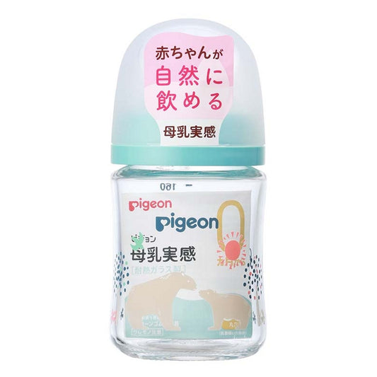 贝亲 - 母乳实感耐热玻璃奶瓶 - 160ml - Bear