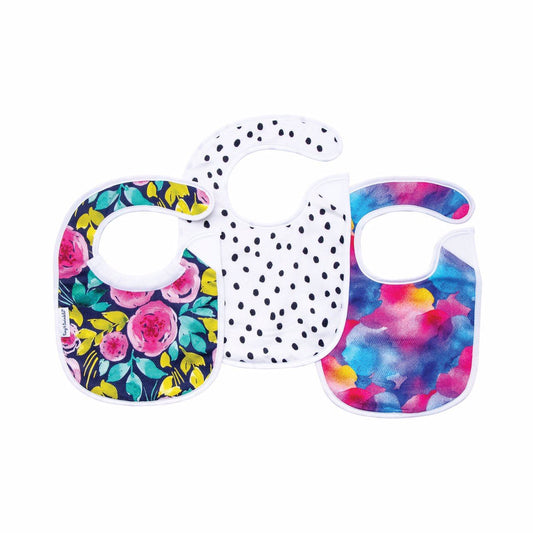 Tiny Twinkle - Kaffle™ 环形防水围嘴口水巾3件套 - Painted Peony Set