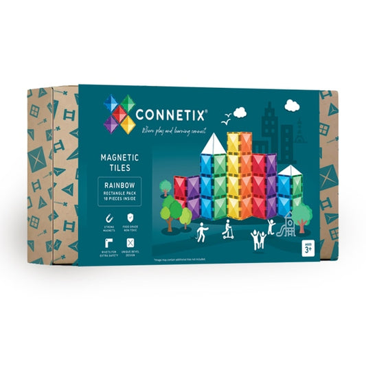 Connetix Tiles - 彩虹长方形套装 18片