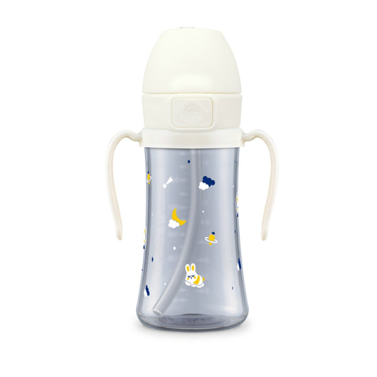 格罗咪咪 - PPSU 深色婴儿兔子杯 300ml - 白色
