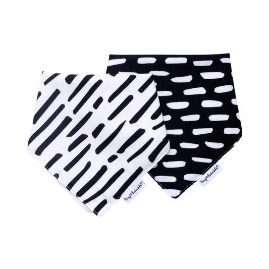 Tiny Twinkle - Kaffle™  三角防水围嘴口水巾2件套 - Black & White
