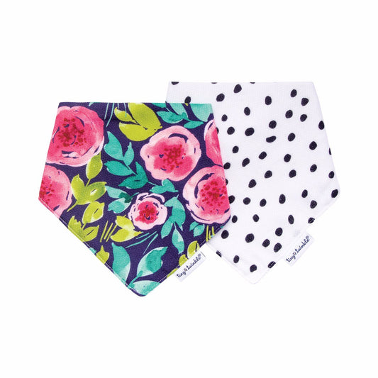 Tiny Twinkle - Kaffle™  三角防水围嘴口水巾2件套 - Painted Peony