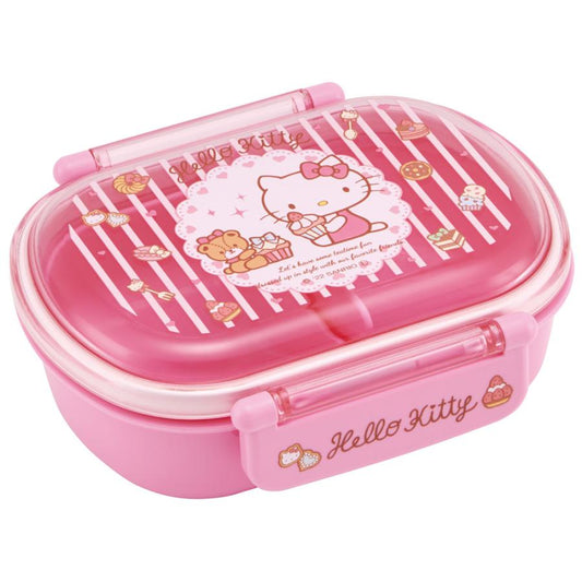 Skater - 儿童抗菌超轻便当盒 - 椭圆形 360ml - Hello Kitty