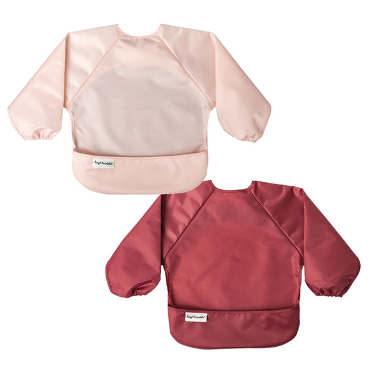 Tiny Twinkle - 防水长袖罩衣2件套 - Rose, Burgundy