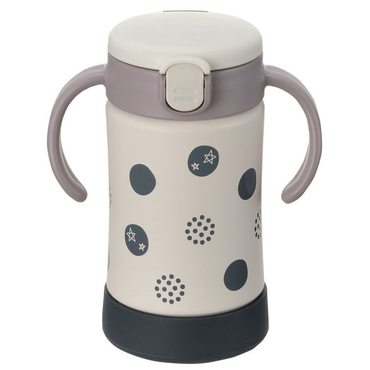 Richell - T.R.I Insulated Straw Mug SD 300ml - Light Gray