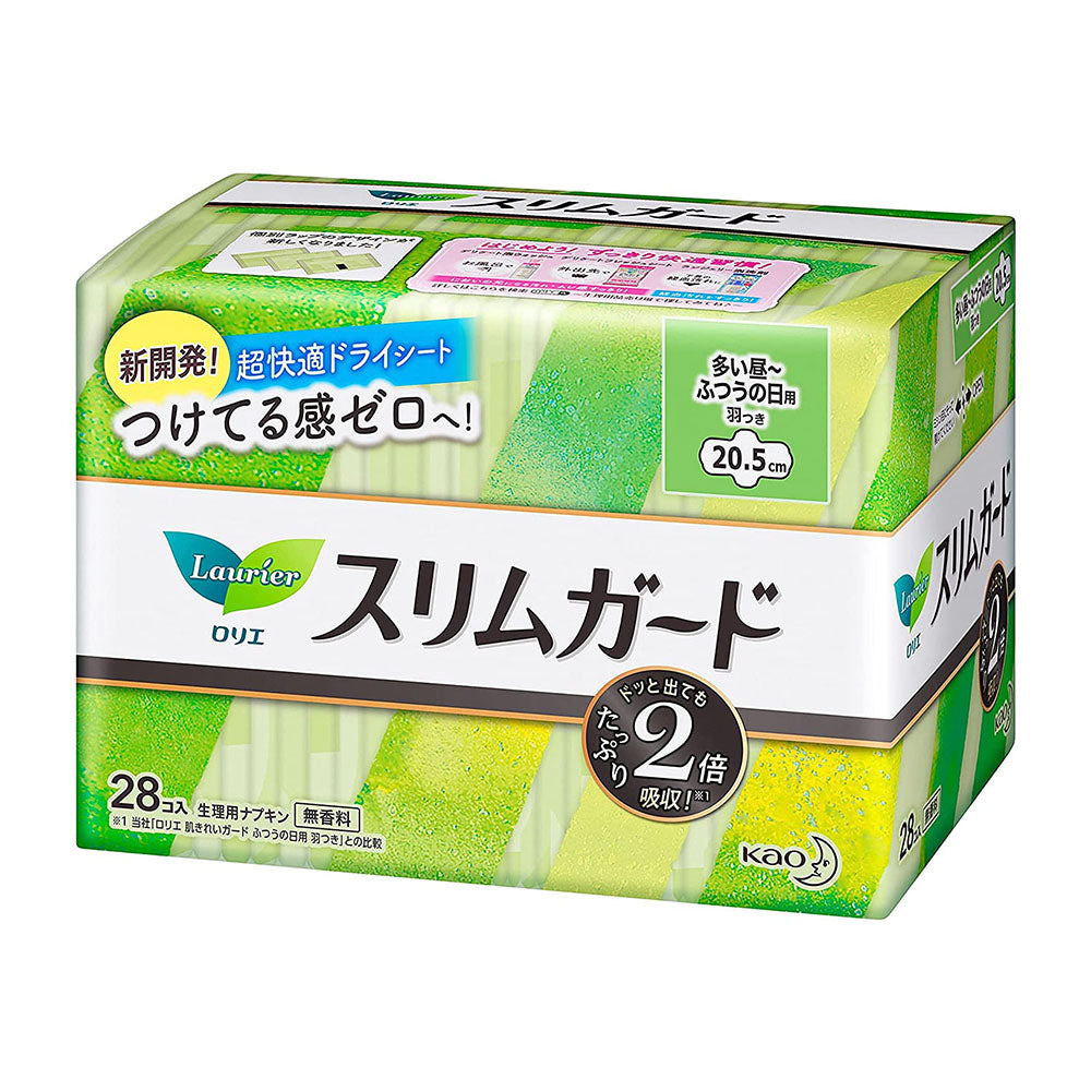 花王乐而雅Slim Guard零触感系列 超薄瞬吸日用卫生巾 20.5cm*28片