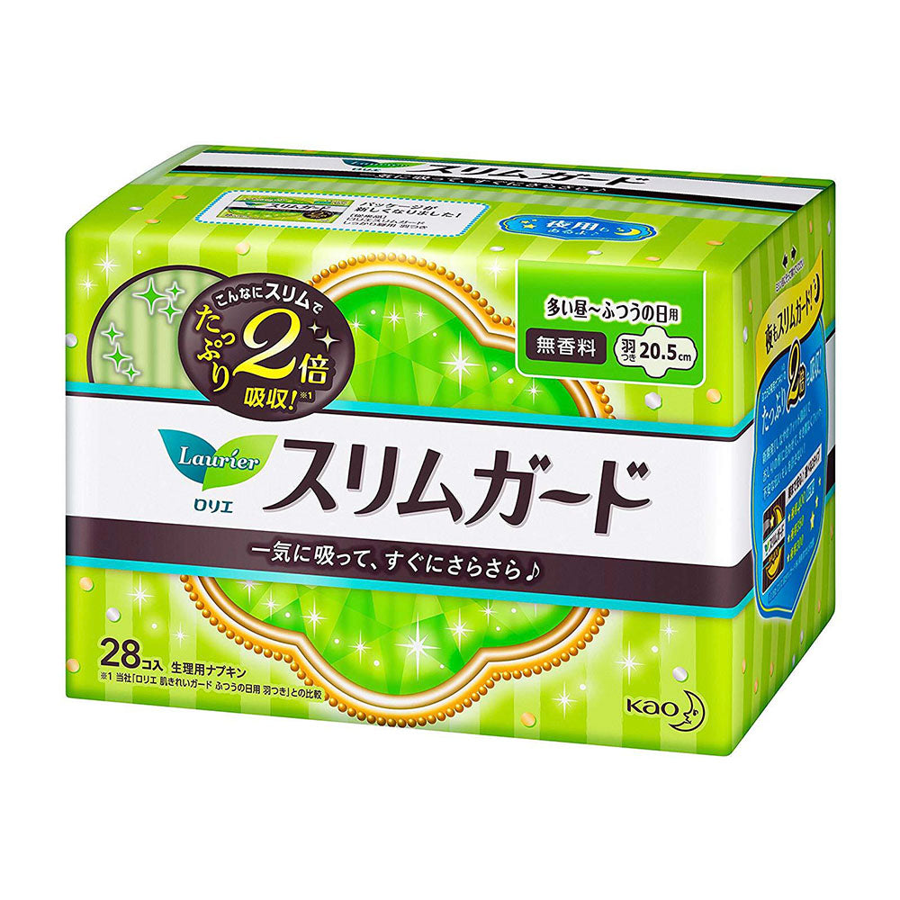 花王乐而雅Slim Guard零触感系列 超薄瞬吸日用卫生巾 20.5cm*28片