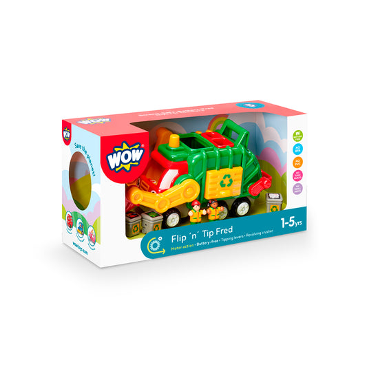 WOW TOYS - Flip n Tip Fred Recycling Rubbish Truck 回收垃圾车弗莱德