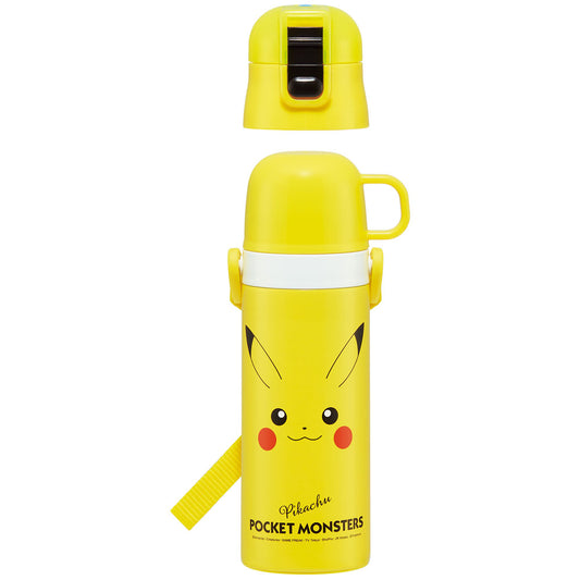 Skater - 不锈钢2用水杯直饮470ml 或 用杯子 430ml - Pikachu