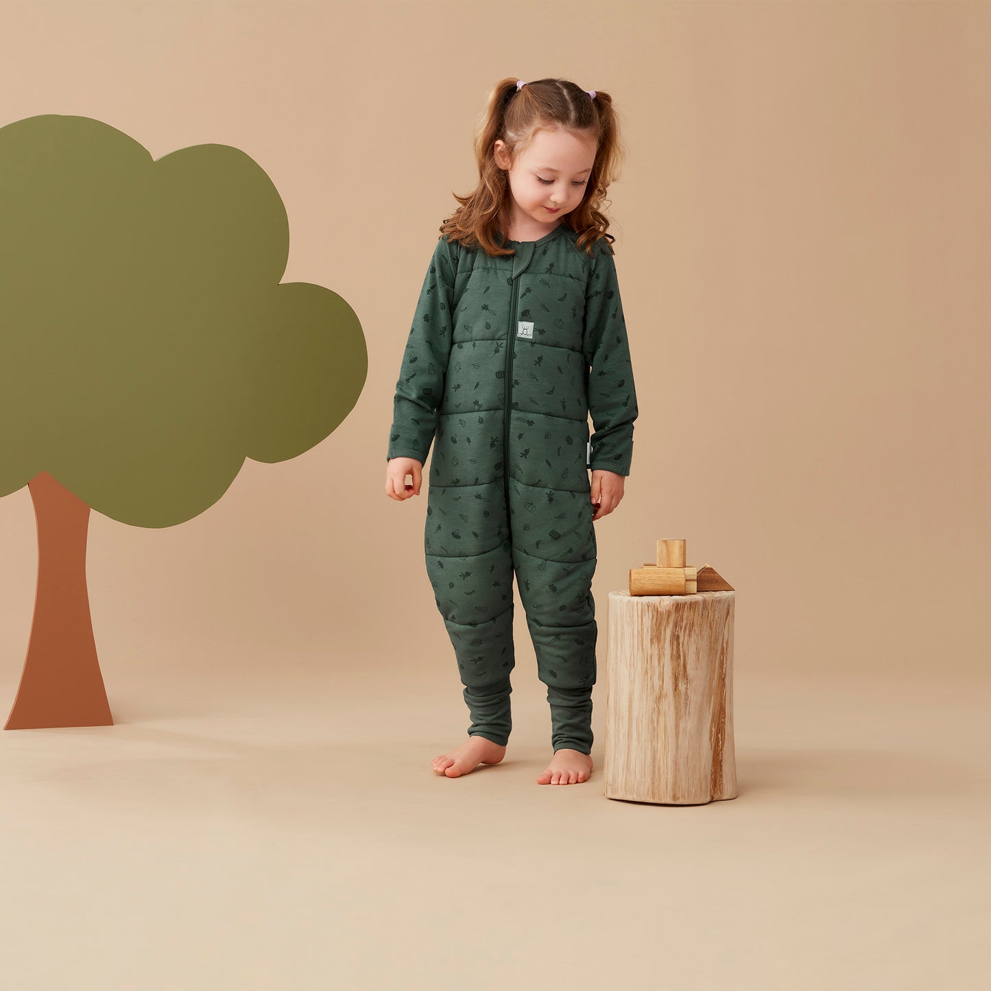 ergoPouch - Sleep Onesie 2.5 TOG  睡衣式睡袋 - Veggie Patch - 2-3岁款