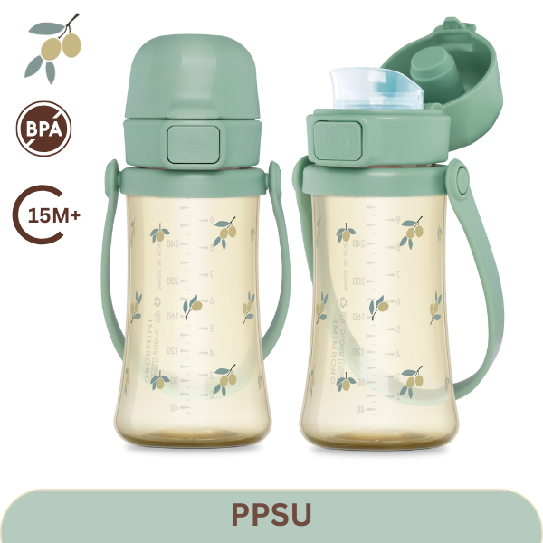 Grosmimi 格罗咪咪 - Olive PPSU 儿童随行杯 300ml - 开心果绿（Pistachio）