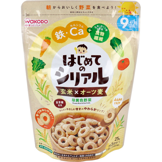 和光堂 婴儿辅食杂粮米糊（糙米 × 燕麦，含绿黄蔬菜）25g