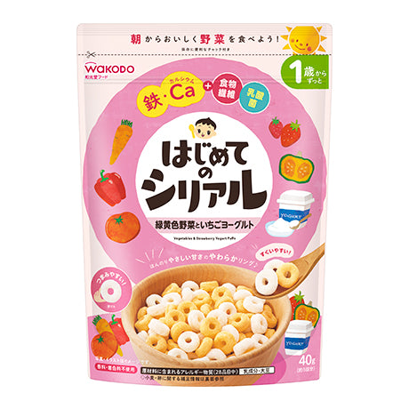 和光堂 婴儿辅食蔬菜草莓酸奶泡芙 40g