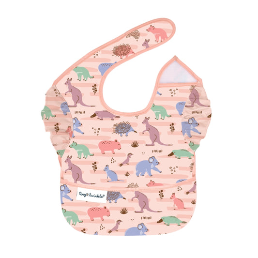 Tiny Twinkle - 防水便携围兜 - Aussie Animals Pink