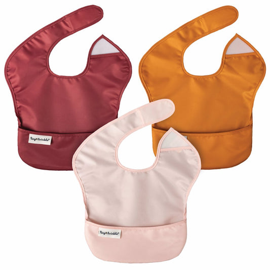 Tiny Twinkle - 防水便携围兜3件套 - Solid Girl Set of 3