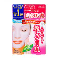 高丝美妆Kose Cosmetic - Clear Turn 透明质酸面膜 - 5 片