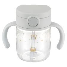 Richell -  Axtars Straw Mug 200ml - Light Gray