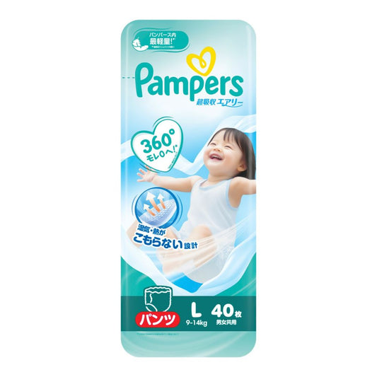 帮宝适 - 通气帮超吸收 L码 拉拉裤 40片/包 适合9-14kg