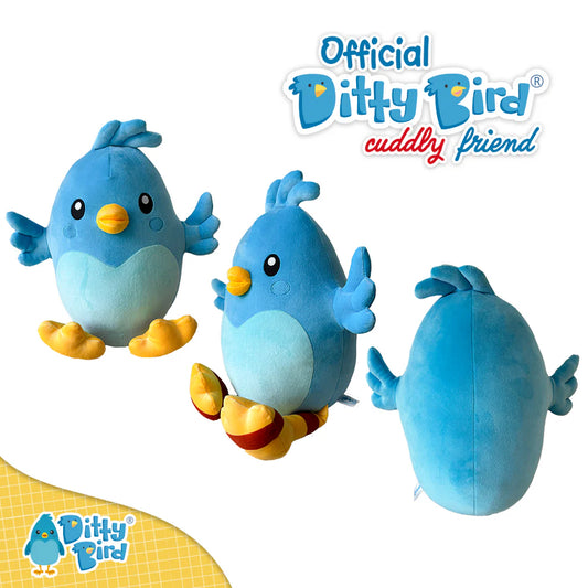Ditty Bird - 软乎乎的小蓝鸟玩偶 - 30cm高