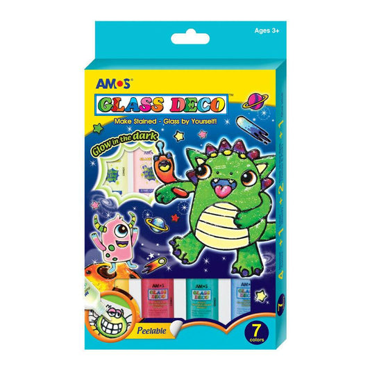 AMOS - DIY 窗贴免烤玻璃胶画 GLASS DECO 22ML GLOW IN THE DARK 7色