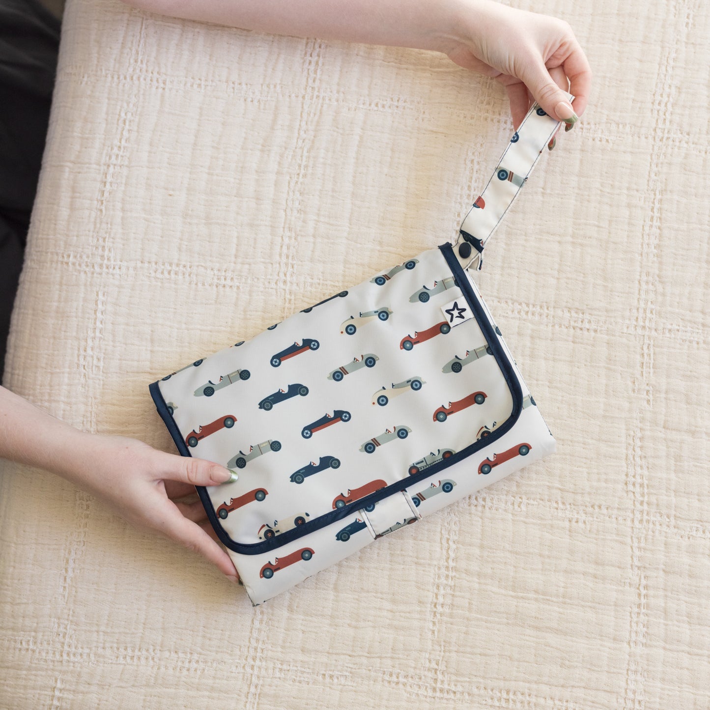 Tiny Twinkle - Portable Nappy Changing Pad - Vintage Cars