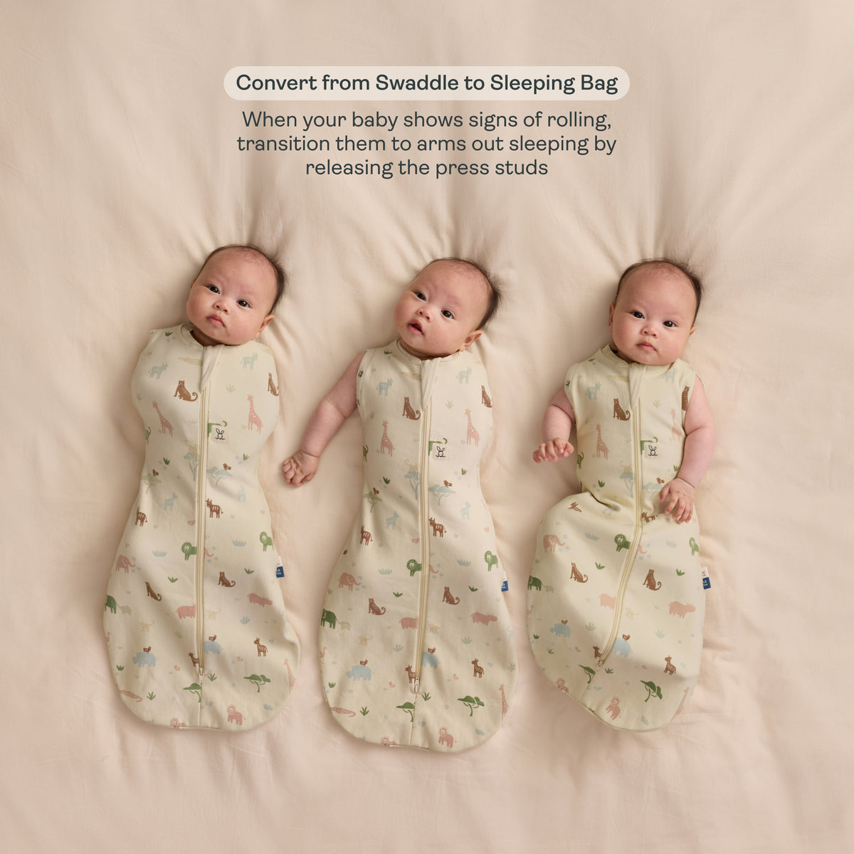 ergoPouch - Cocoon 襁褓睡袋 1.0 TOG – Savannah 莎凡纳草原款