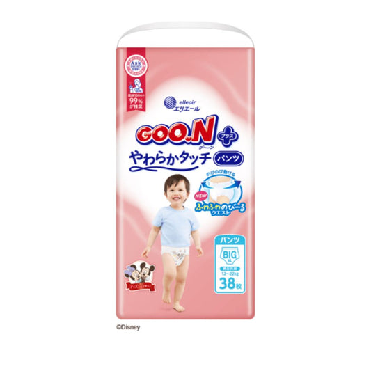 Goon Plus - 大王柔软触感纸尿裤 - XL拉拉裤 38片入