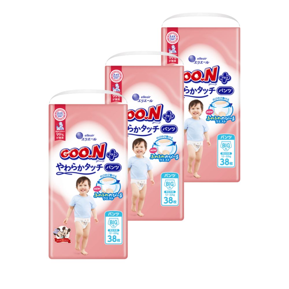 Goon Plus - 大王柔软触感纸尿裤 - XL拉拉裤 38片入