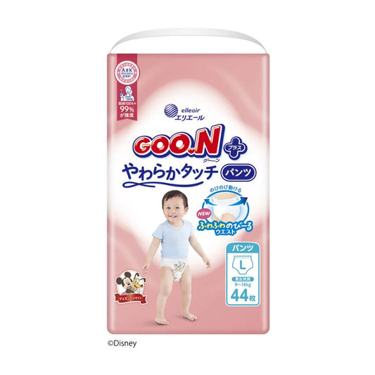 Goon Plus - 大王柔软触感纸尿裤 - L码拉拉裤 44片入
