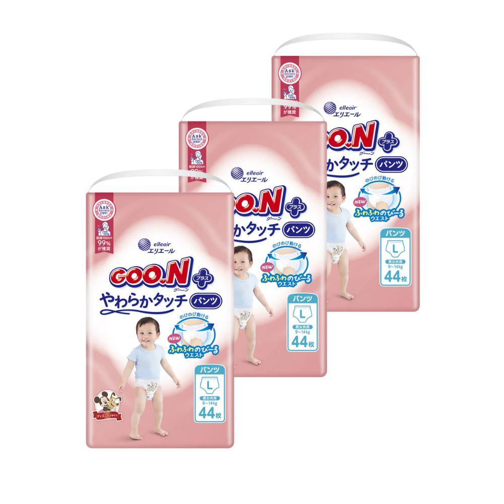 Goon Plus - 大王柔软触感纸尿裤 - L码拉拉裤 44片入