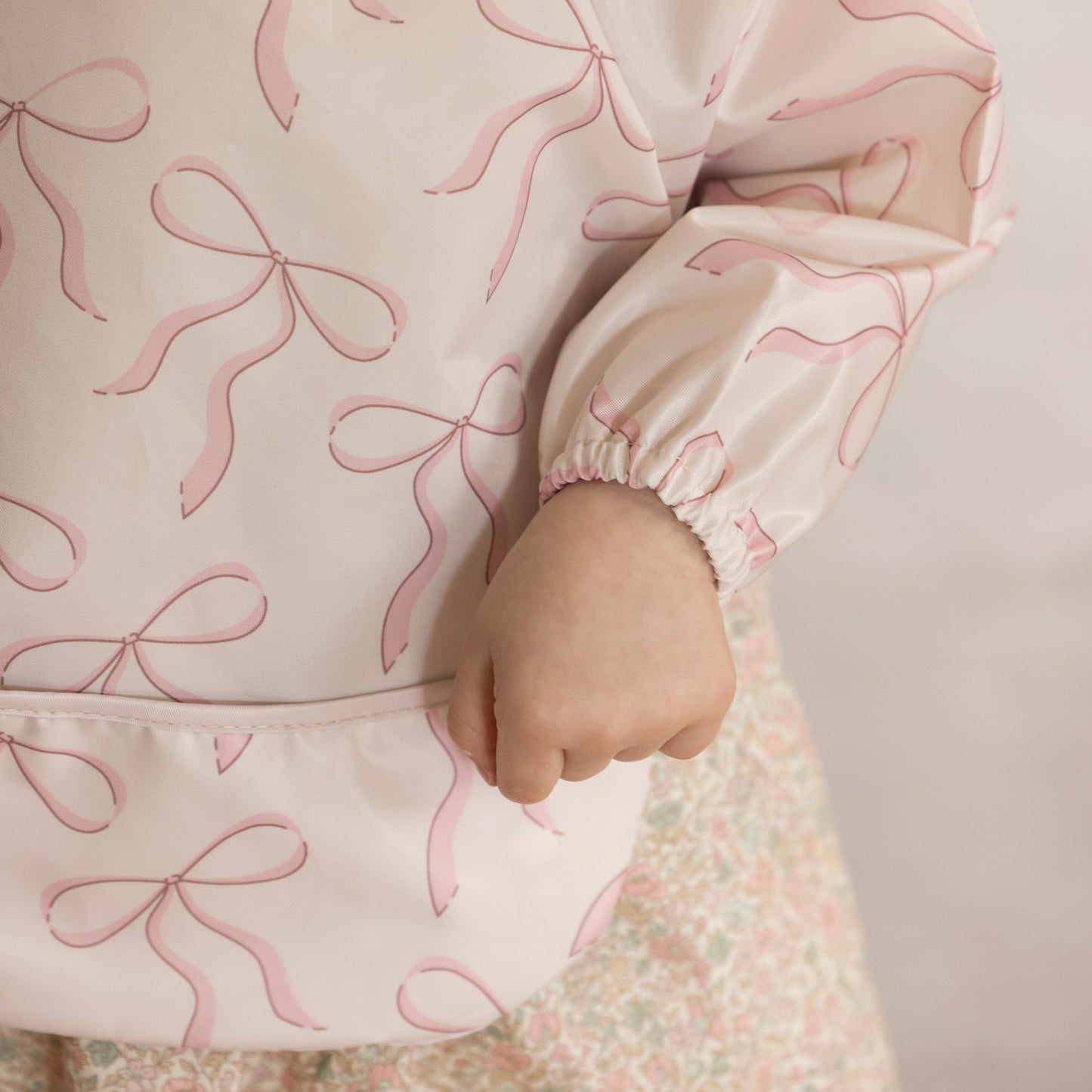 Tiny Twinkle - Full Sleeve Bib - Bows - Small for 6-24 Months