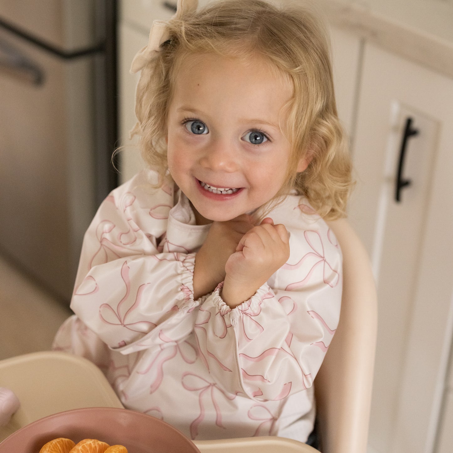 Tiny Twinkle - Full Sleeve Bib - Bows - Small for 6-24 Months