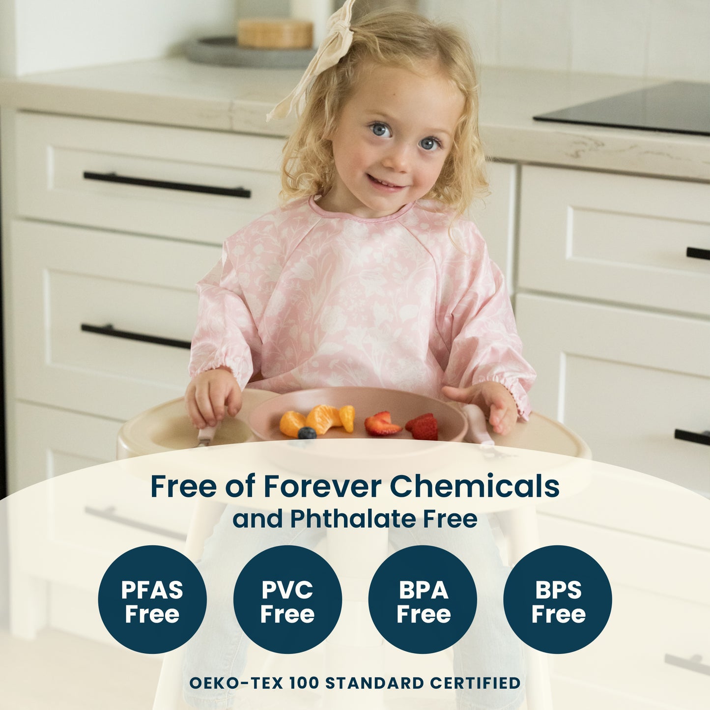 Tiny Twinkle - Full Sleeve Bib - Bows - Small for 6-24 Months